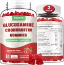 2 Pacote Glucosamina Condroitin Gummies com HSH para Adultos - Saúde e flexibilidade conjunta extra-força, Antioxidante e Imune Suporte Suplemento, 120 Contagem