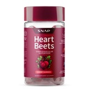 Supplements Snap Beets coração beterraba orgânica raiz chicletes, Suplemento de apoio cardiovascular para homens e mulheres, Romã, Espinafre vermelho, Saúde do coração e suporte circulatório, Açúcar livre, Cereja, 60 Gummies