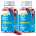 Viteey Vitamina D3 Gummies para Adultos e Adolescentes - 5.000 UI, 125mcg, Ultra Força - articular & muscular Saúde, Imune Boost - mastigável Vitamina D Gummies - vegetariano, Gelatin Free - saborosa Berry Flavored