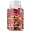 Plant.O Pastilhas Orgânicas Probióticas para Mulheres, Homens e Crianças [5 bilhões de UFCs USDA Certified] Ajuda Suporte Digestion, Bloating, Sistema de Obstipação e Imune, Strawberry Flavor, 30 probióticos mastigáveis