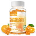 Nutravita Glucosamine Condroitin Gummies com HSH & Elderberry Força Extra - Apoio Conjunto, Suplemento de suporte imunológico antioxidante para adultos, homens e mulheres.60 Mastigações de laranja
