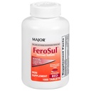 Major FeroSul - Sulfato Ferroso 325 mg Comprimidos - Suplemento de Ferro para Mulheres e Homens - Comprimidos especialmente revestidos de fácil de usar - Vermelho - 1000 contagem