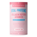 Proteínas Vitais Peptídeos Colágeno Peptídeos avançados hidrolisados com ácido hialurônico e vitamina C - Strawberry limão sabor pó, 10.5 oz