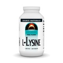 Fonte Naturals L-Lysine Forma Livre, 1000 mg - Suplemento Aminoácido Suporta Formação Energética e Colágeno - 200 Comprimidos