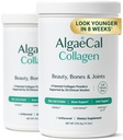 Colágeno ALGAECAL - 4 Peptídeos Clinicamente Suportados VERISOL®, FORTIGEL®, UC-II®, FORTIBONE®, Pó de Colágeno Hidrolisado Antienvelhecimento, 60 Servidores, Made in USA