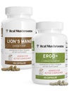 Ergotione (60ct) e Leões Mane (120ct) Conjunto com Shiitake e Oyster Mushroom Extracts - Longevidade e Cognição - Vegan, Gluten Free, Non-GMO