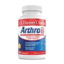Artro8 Clínico dos Médicos dos EUA - Suplemento Conjunto Formulado por Doutor + Ácido Hialurônico + Acúrmico e Colágeno para Flexibilidade, Mobilidade e Cartilagem Forte - 60 Cápsulas - Fornecimento de 15/30 dias