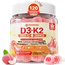 Vitamina D3 K2 chicletes preenchidos 5000UI / 10.000 UI com 500mg de cálcio + K2 (MK-7) 200mcg, magnésio, vitamina C & Zinco, força extra - Absorbência final para os músculos dos ossos dentes, Vegan -- Pack de 2