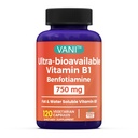 VANI 750MG Benfotiamina com B1, 5X Tempo gordura e água Solúvel Thiamina B1 Suplemento - Terceiro Testado, Sem glúten (120 Cápsulas)