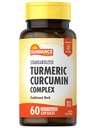 Sundance Turmeric Curcumin Complex 60 Cápsulas de libertação rápida □ Suplemento tradicional de ervas □ Fórmula sem OGM e sem glúten