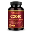 CoQ10-400mg-Softgels com PQQ & Omega 3, Coenzima de Absorção Máxima Q10, poderoso antioxidante para a saúde do coração e produção de energia, 120 contagem, não-GMO