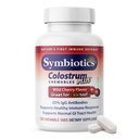 Simbióticos Colostrum 120ct Chewables Plus - Suporte Imunidade para Adultos e Crianças - Suplemento de Lactoferrina e Proteína de Colostrum - Suporta Digestion & Gut - 25% IgG Anticorpos, Gluten Free - Cereja Selvagem