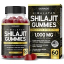 Gummies Shilajit para homens e mulheres 1000mg (Alta potência grau de ouro com 85+ Trace Minerals com ácido fulvico) - Energia & Imunidade Suporte - Terceiro partido testado, Não OGM, Vegan & Made in USA - (60 chicletes)