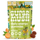 Energia Cogumelo Gummies - Suplemento Mane Leões Orgânicos com Cordyceps, Rhodiola, L-Theanina, Maca - Vegan & Sugar-Free - Energia, Foco, Stamina, Redução de estresse - 60 Gummies (30 Servings)