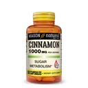MASON NATURAL Cinnamon, 1000 mg, 100 Cápsulas (embalagem de 3), Suplemento Alimentar de Ervas