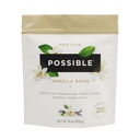 Protein Powder Vanilla Bean - 20g de Vegan, Planta-based Protein Mix - Non-GMO, Non-Dairy, Gluten-Free - 3.5g de BCAAs - 9 Aminoácidos Essenciais - 15-Day Suprimento - 1 Bolsa, 15 Servings