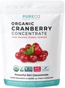 USDA Concentrado de cranberry orgânico (50:1) Pó - 500mg é equivalente a 25.000mg de cranberries frescos - para Rim Cleanse & ITU Suporte Vitaminas - Mulheres - Suplemento - 100 Servos - Sem comprimidos