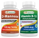 Melhores naturais D-Mannose 1500 mg & Vitamina B12 6000 mcg