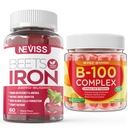 Pastilhas de ferro livre de açúcar + Complexo de vitamina B100