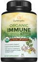 USDA suplemento de suporte imunológico orgânico – suplemento de saúde imunológico orgânico com vitamina C, elderberry, Astragalus, Orégano, Ginger, Moringa e alho – suporte de sistema imunológico orgânico - 90 comprimidos imunológicos
