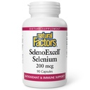 Factores Naturais, SelenoExcell Selenium 200mcg, Antioxidante e Suporte Imune, 90 Cápsulas