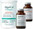 ALGAECAL Bone Builder & Collagen Bundle – Colágeno Clinicamente Suportado com Verisol, Fortibone, Fortigel + Cálcio Baseado em Planta, Estrôncio, D3, K2, Magnésio e 16 Nutrientes para Beleza e Saúde Óssea