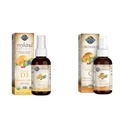 Jardim da Vida Vitamina Vegan Orgânica D3 1000 UI Spray Líquido com Vitamina C e Omegas, Imune e suporte de saúde da pele