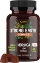 Forte Terra - Moringa Gummies 400mg - Super Alimentos Verdes Suplemento para Energia Boost - Natural Multi Vitamina Moringa Oleifera Folha Extract Gummy, 60 Ct - Mais sabor do que pílulas ou cápsulas