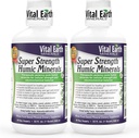 Minerais da Terra Vital Super Força Minerais Humic 2-Pack – Suplemento ácido fulvico com 70+ Minerais Trace, Eletrólitos para Detox e Digestão, 32 Oz Ea + 1 Oz Cup