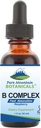 Pure Mountain Botanicals Liquid Vitamina B Complex - Framboesa Sabor Kosher B Complex Vitamina com B12, B6, Thiamin, Biotin, Niacin - 1 oz Garrafa