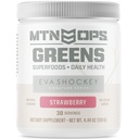 MTN OPS Eva Shockey assinatura série Super Verdes orgânicos Super alimentos em pó, morango, 30 Servings, morango, 4.4 Once