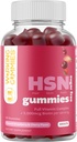 HSN Gummies - Pele de cabelo e unhas Gummies - Açúcar sem pastilhas de biotina 5000mcg com complexo completo de vitaminas para o crescimento do cabelo, pele saudável, força de unhas - 60 Ct Strawberry & Cherry Flavor