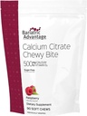 Vantagem bariátrica Citrato de cálcio Chewy Mordidas 500 mg - Altamente Absorvível & Digestível - Vitamina D3 - Facilmente mastigado Suplemento de cálcio - Framboesa sabor - 90 Contagem