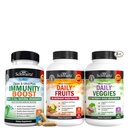 BioSchwartz Suplemento diário de frutas e legumes para mulheres e homens (1 Mês de Fornecimento) Mais 17 em 1 Suplemento de suporte imunológico com antioxidantes (1 Mês de Fornecimento)