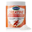 Creatina, Creatina Mono-hidratada Keto Friendly, Sem sabor - Músculos de apoio, Energia Celular e Cognitiva - 17.63 Oz(500g) - 100 Servões (500g)