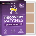 Recuperação Patches 60 Pack - Acorde refrescado e energizado com o nosso Patch Ingredientes 100% naturais para festa - Skin-Friendly & Waterproof - Aplicar antes de beber - fórmula matutina melhorada