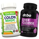 Colón Cleanse & Liver Cleanse Detox suplemento de suporte - Pills Natural Bowel Cleanser para bloating intestinal & alívio diário da constipação - Milk Thistle Dandelion Caps & Aid Suplementos de vesícula biliar