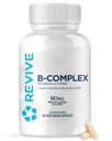 Revive MD Vitamina B Cápsulas Complexo - Suporta Saúde do Coração e Sistema Imune - Suplemento de vitamina B-Complexo para Mulheres e Homens - Complexo de vitamina B12 Promove função cerebral saudável e aumenta a energia