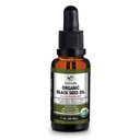 Óleo de Semente Negra Orgânica - USDA Garrafa de Vidro Pressionado Frio Mais de 1,5% Thymoquinone 3X força Turkey Black Cumin Nigella Sativa non-GMO 100% Puro Óleo de Sementes Negras (1 oz garrafa Dropper de vidro)