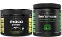 NutraChamps Maca Orgânico & Pó de Mane Leão Orgânico