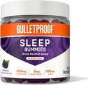 Pastilhas de dormir de sabor BlackBerry à prova de balas, contagem de 60, Keto Suplemento para apoio ao sono