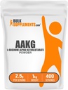 BulkSupplements.com AAKG Pó - Arginina AKG Suplemento, Suplemento de óxido nítrico, Sem sabor e sem glúten, 2,5 g por serviço, 1 kg (2,2 lbs) (Pacote de 1)