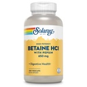 Solaray Betaína de alta potência HCL com Pepsina - Suplemento de ácido clorídrico para a saúde digestiva - com cloreto de betaína e enzimas digestivas - Gut Health Support - 60 dias de garantia, 250 VegCaps