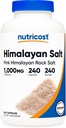 Nutricost Pink Himalayan Salt Cápsulas 1000mg, 390mg Sódio, 240 Cápsulas - Não-GMO, Gluten Free