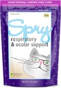 Em Clover Spry suporte respiratório diário e ocular mastigação suave para gatos, com L-Lysine, Superfoods, e Prebióticos para um sistema imunológico forte, 2.1 oz. (60 contagem)