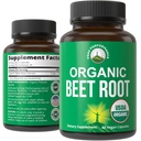 USDA Beterraba Orgânica Raiz Vegan Cápsulas. Beterrabas Suco em pó Pílulas Super Food 1200 mg. Óxido nítrico Energia Boosting Beetroot Extract Cápsulas. Suplemento de suporte de polifenol para mulheres e homens