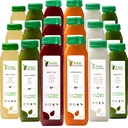Suco de 5 dias de limpeza por fonte crua, desintoxicação natural crua, Suco para repouso corporal, Juice prensado frio rápido, Grande maneira de saltar iniciar um mais saudável, Diet 30 garrafas 12 onças, 5 tiros de gengibre