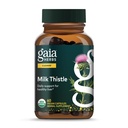 Gaia Herbs Milk Thistle - Suplemento de fígado e suporte de limpeza para ajudar a manter a função de fígado saudável * - 60 Cápsulas Vegan (20 Servings)