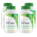 Youngevity Ultimate Ezymes® - Multi Enzimas para Digestion, Gás & Bloating Alívio - Betaine HCl, Ox Bile, Pancreatina 10X, Papain 6M, Pepsin 1/3000 (120 Cápsulas - 4 Pack)