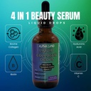 Colágeno Líquido - Ácido hialurônico, Biotina, Vitamina C, Hidratação da pele, Crescimento do cabelo, Força das unhas - Suplemento de soro de beleza antienvelhecimento (Drop Form)